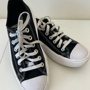 Black and White Canvas Sneakers